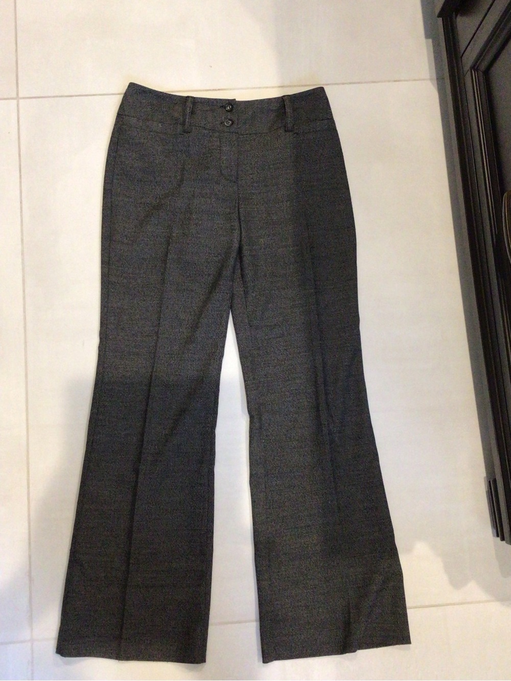 Iz Byer Dark Gray Boot-Cut Dress Pants